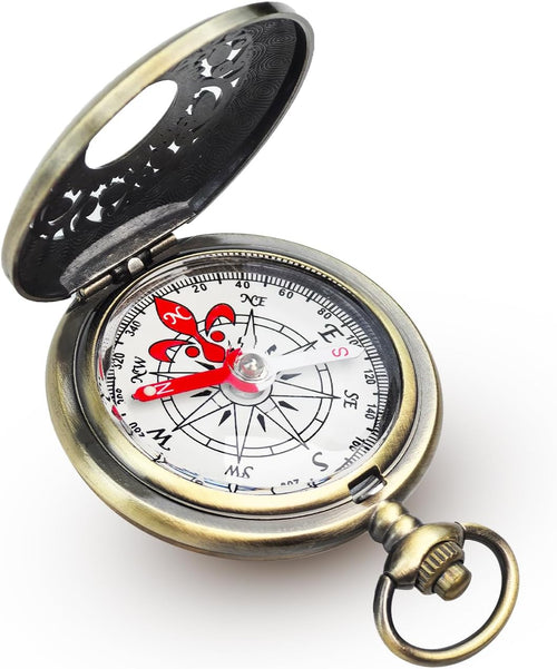 Vintage Steampunk Pocket Compass, Zinc Alloy Camping Survival Compass Hollow Camping Survival Navigation for Hiking and Camping | PrepWiseGear