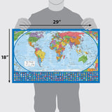 Customer photo of Laminated World & USA Map Poster Set - 2 Pack