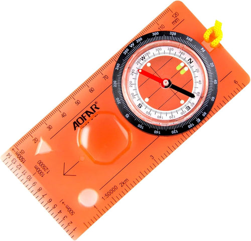 Orienteering Compass for Kids, Lightweight and Portable, Survival Compass for Navigation, Backpacking, Camping, Hiking, and Hunting | PrepWiseGear