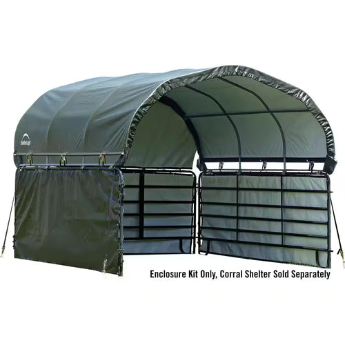 12 Ft. D X 12 Ft. W Enclosure Kit for Corral Shelter in Green with Uv-Treated, Heat-Sealed Panels | PrepWiseGear