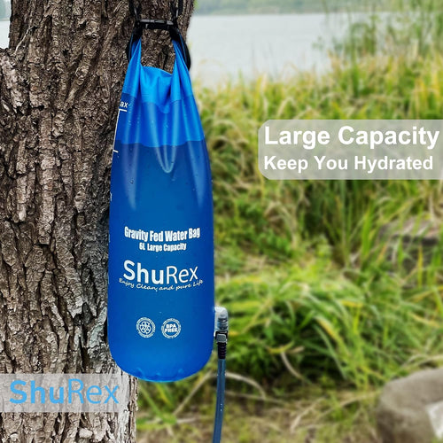 Gravity-Fed Water Bag for Sawyer Survival Water Filter Straw, 1.5 Gal Large Gravity Water Bladder Compatible with Lifestraw and Other Water Filter Straw, Foldable, Bpa-Free (6L) | PrepWiseGear