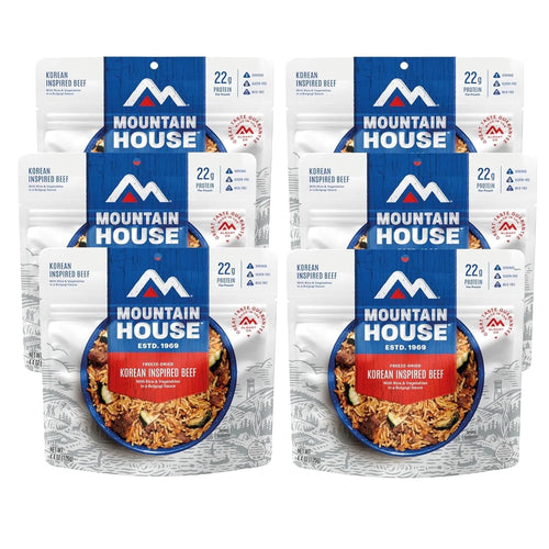 Korean Inspired Beef | Freeze Dried Backpacking & Camping Food | Gluten-Free | 6 Pack | PrepWiseGear