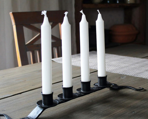Emergency Candles 24 Pack White Short Taper Candles Unscented Home Emergency Kit
