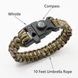 Customer photo of Paracord Survival Bracelet - 8 Pack, Compass & Whistle