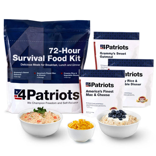 Emergency Food Supply - 72-Hour Survival Kit - Freeze Dried Food - 25-Year Shelf Life - 16 Servings | PrepWiseGear