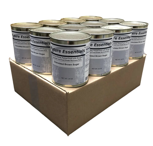 Long Shelf Life Emergency Food Canned Granulated Brown Sugar- 12 Cans | PrepWiseGear