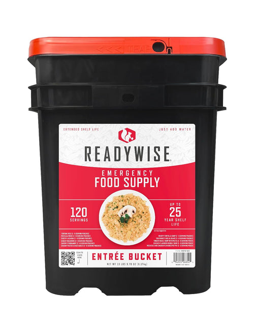 Emergency Food Supply - 120 Servings Favorites Sample Bucket, Survival Food Kit, Freeze Dried Prepper Food & Dehydrated Meals for Camping Essentials & Backpacking, up to 25 Year Shelf Life | PrepWiseGear