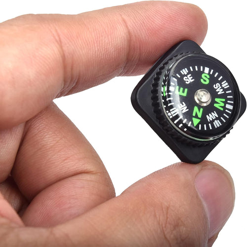 15Pcs Slip-On Wrist Compass Hard Shell Liquid Filled Mini Small Button Compass Paracord Bracelet for Outdoor Hiking Survival Wrist Watch Band 3/4" (20Mm) | PrepWiseGear