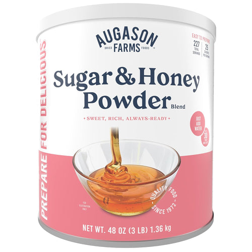 Sugar and Honey Powder Mix Can Emergency Food Supply, 227 Servings, 30 Year Shelf Life - Dry Honey and Sugar Powder Blend Sweetener for Baking and Cooking | PrepWiseGear