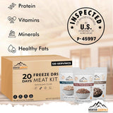 Customer photo of 120 Servings Freeze Dried Premium Variety Meat Kit