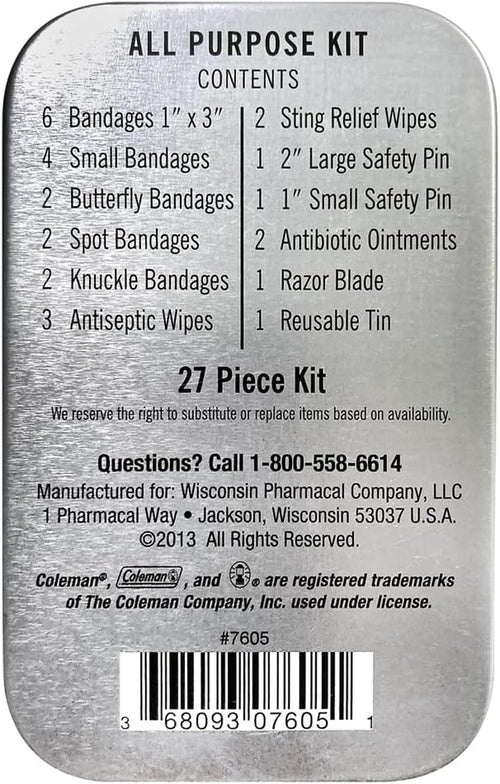 Coleman All Purpose Mini First Aid Kit - 27 Pieces, Small