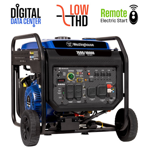 10,000 Peak Watt Portable Inverter Generator, Gas Powered, Remote Start with CO Sensor | PrepWiseGear