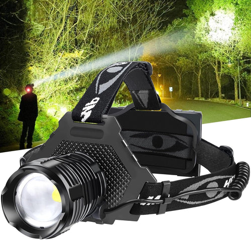 LED Headlamp Rechargeable, Upgraded 30W Super Bright Head Lamp100000 High Lumen | PrepWiseGear