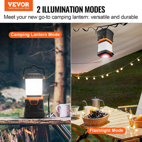 LED Camping Lantern, All-In-One, 1000LM, 360° Illumination, 4 Lighting Modes, Battery Powered Light, Outdoor Robust Flashlight, Built to Last Light, Ideal for Hiking Fishing Outages Repairs