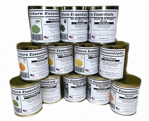 Freeze Dried Long Shelf Storage Emergency Food Vegetable Variety - 12 Cans | PrepWiseGear