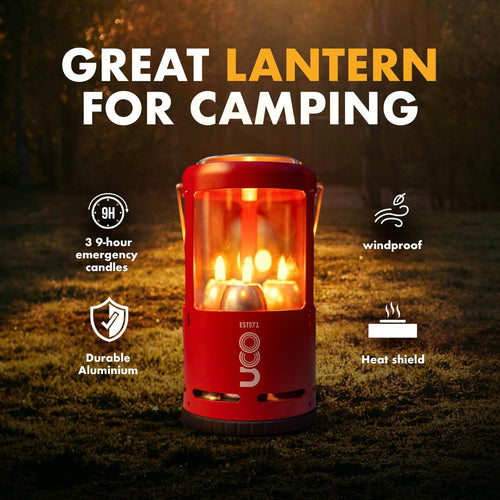 Candlelier Candle Lantern, Candle Lanterns for Real Candles, Perfect Outdoor Gear for Camping or for Power Outages, Includes 3 Long Burning Candles