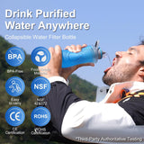 Customer photo of 700ml Collapsible Water Filter Bottle - BPA-Free