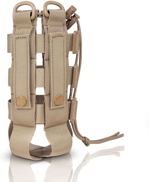 Molle Water Bottle Holder for Backpack,Drawstring Adjustable Straps Molle Pouches for 20 32 36 48 Oz Water Bottle | PrepWiseGear