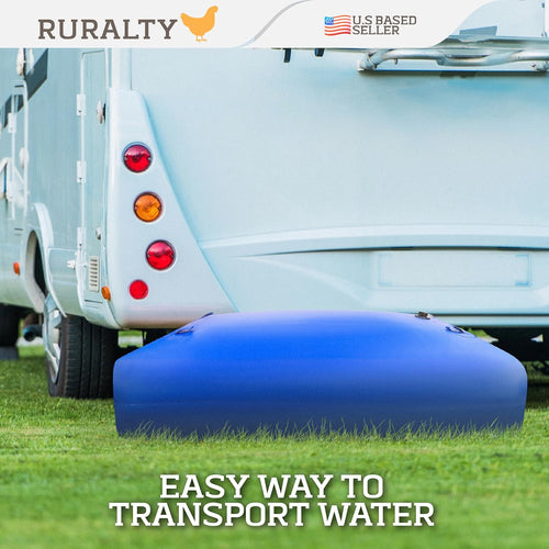 Water Tank for Camping - 142 Gallon Capacity PVC Collapsible Water Bladder Bag, Garden Watering, Detailing, or Emergency Storage - Foldable Plastic Water Storage Tank with Dispensing Valve
