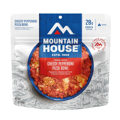 Cheesy Pepperoni Pizza Bowl | Freeze Dried Backpacking & Camping Food | 2 Servings | PrepWiseGear