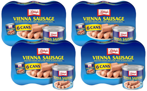 Vienna Sausage, Ready to Eat Canned Meat, 10G Protein per Serving, 4.6 Oz. Can (Pack of 24) | PrepWiseGear