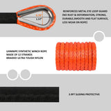 Customer photo of 1/4''X 50Ft 10000Lbs Synthetic Winch Rope Winch Rope Cable for
