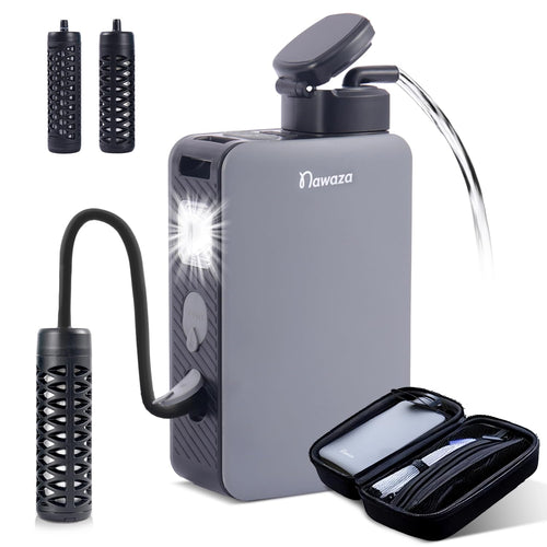 Electric Water Filter for Camping & Survival - Portable Water Filtration System, 0.01 Micron Water Filter, 5200Mah High Capacity for Hiking, Backpacking & Emergency