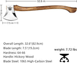 Customer photo of 32.6 Inch Professional Wood Splitting Axe