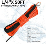 Customer photo of 1/4''X 50Ft 10000Lbs Synthetic Winch Rope Winch Rope Cable for
