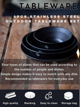 Customer photo of Stainless Steel Camping Dinnerware Set with Case