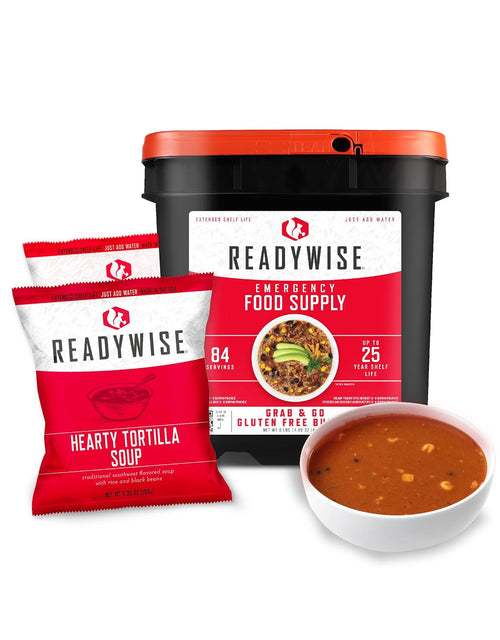Emergency Food Supply - 84 Servings Gluten Free Survival Food Bucket, Dehydrated Meals & Freeze Dried Food for Backpacking, Camping Essentials & Emergency Supplies, up to 25 Year Shelf Life | PrepWiseGear