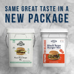 Black Bean Burger Mix 4-Gallon Pail, Certified Gluten Free, Emergency Food Supply, Everyday Meals, 215 Servings | PrepWiseGear