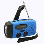 2000Mah Powerbank Radio Am Fm Solar Hand Crank Small Portable Radio USB Type-C Charging with 3 LED Flashlight Emergency Radio