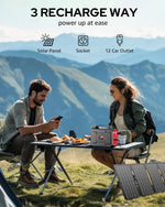 Portable Power Station Bank 146Wh 200W Peak(100W Rated), Solar Powered Power Bank with AC Outlet 110V for Camping, Solar Charger Power Bank Battery Pack 39600Mah for Home Outdoor Emergency | PrepWiseGear