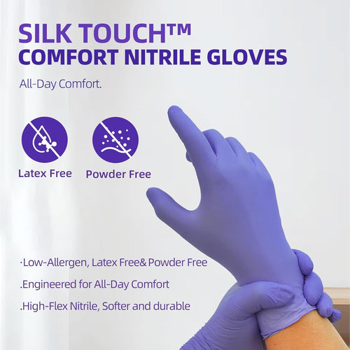 Nitrile Exam Gloves, Medical Ice Blue Gloves Disposable Latex Free Powder-Free for Exam, Food Prep Cleaning, Large Case of 1000, L | PrepWiseGear
