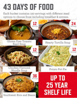 Emergency Food Supply - 360 Servings, 3 Buckets, Freeze Dried & Dehydrated Package of Long Term Meals, Survival Kit for Camping, Prepper Food Storage Supplies, up to 25 Year Shelf Life | PrepWiseGear