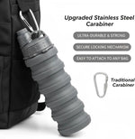 Collapsible Water Bottles Travel Water Bottle Sports Portable Sport Water Bottle Reusable Water Bottles Comes with Mountaineering Buckle 500Ml Silicone Water-Proof Camping Water Bottle | PrepWiseGear