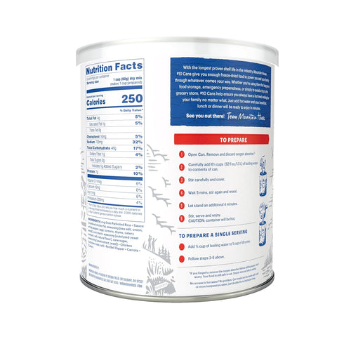 Rice & Chicken #10 Can | Freeze Dried Survival & Emergency Food | Gluten-Free | 9 Servings | PrepWiseGear