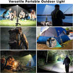 Camping Lights Rechargeable, Detachable Camping Lantern with Stand, Telescopic Waterproof Camp Lamp, Magnetic Work Hanging Light, LED Tent Flashlights for Emergency (Matte Black)