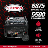 Customer photo of Simpson 6875W Portable Generator - CO Sensor