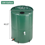 100 Gallon Collapsible Rain Barrel, Portable Water Storage Tank