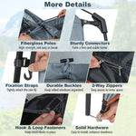 2 Room Shower Tent Oversize Privacy Shelter Portable Dressing Toilet Outdoor Gray