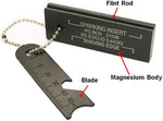 Magnesium Flint Fire Starter, Survival Fire Blocks with Striker for Camping/Hiking/Emergency (4 Pack) | PrepWiseGear