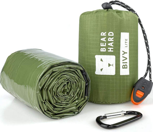 Emergency Sleeping Bag Bivy Sack with Paracord, Ultralight Waterproof Thermal Survival Bivvy Bag Survival Shelter Emergency Blanket for Camping, Hiking, Backpacking | PrepWiseGear