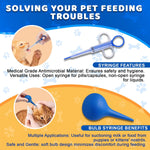 52Pcs Puppy Whelping Supplies,Whelping Kit,Puppies Birth,Kitten Dog Supplies,Puppy Kit,Bottle Feeding Kit for Newborn Puppy, Puppy Whelping Collars,Tube,Cord Clamps,Gloves,Digital Thermometer Scale