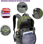 35L Hiking Backpack Water Resistant Outdoor Sports Travel Daypack Lightweight with Rain Cover for Women Men (Army Green) | PrepWiseGear