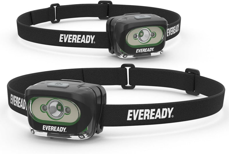 Rechargeable LED Headlamps by  (2-Pack), IPX4 Water Resistant Head Lights for Running, Camping, Emergency, Outdoors (USB Cable Included),Black (2-Pack),Adjustable
