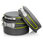 Camping Cookware Set Camping Gear Campfire Utensils Non-Stick Cooking Equipment Lightweight Stackable Pot Pan Bowls with Storage Bag for Outdoor Hiking | PrepWiseGear