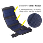 30W Solar Charger Outdoor Foldable Solar Panels 5V USB Portable Solar Smartphone Battery Charger Waterproof Solar Panel Phone Chargers for Camera Flashlight Camping Hiking Backpacking | PrepWiseGear