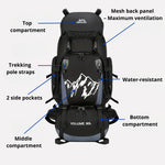 Waterproof Hiking Backpack – 90L Capacity – Adventure Ready